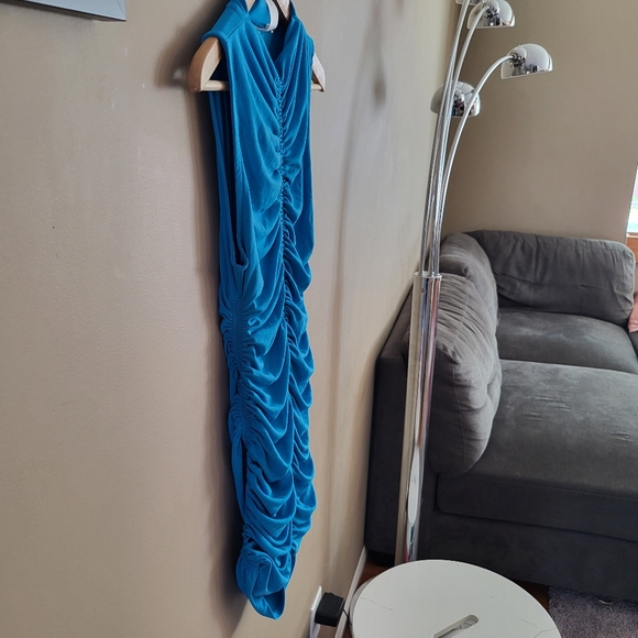 NWOT Zara Blue Ruched Minidress, size M - Picture 5 of 12